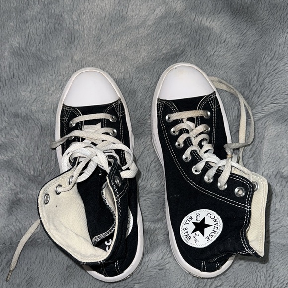 Women’s Black High Top Platform Converse - Picture 3 of 5